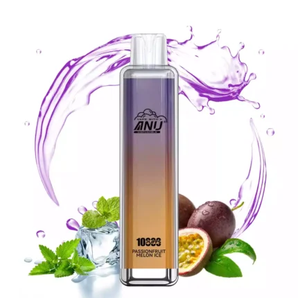 2025 Bestseller ANU Crystal 10000 Züge Einweg E-Zigarette mit 18 ml E-Liquid und 650 mAh Akku — Passionsfrucht Melone Eis Flavours 1