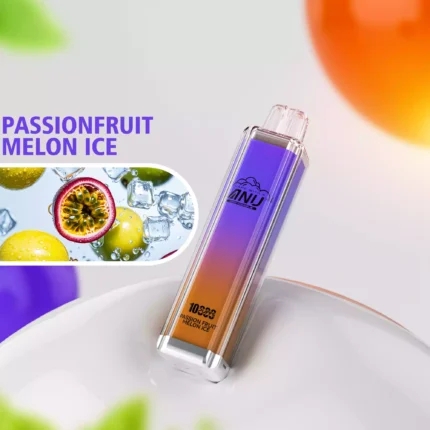 2025 Bestseller ANU Crystal 10000 Züge Einweg E-Zigarette mit 18 ml E-Liquid und 650 mAh Akku — Passionsfrucht Melone Eis Flavours 2
