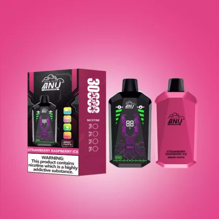 2025 Bestseller ANU Star 30000 Züge Einweg E-Zigarette Direktverkauf ab Werk mit Nikotin 0 % 2 % 3 % 5 % und Mesh Coil 1.0 Ohm — Erdbeere Himbeere Eis Flavours 1