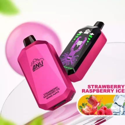 2025 Bestseller ANU Star 30000 Züge Einweg E-Zigarette Direktverkauf ab Werk mit Nikotin 0 % 2 % 3 % 5 % und Mesh Coil 1.0 Ohm — Erdbeere Himbeere Eis Flavours 2