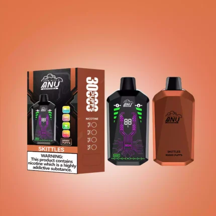 2025 Bestseller ANU Star 30000 Züge Einweg E-Zigarette Schnelle Lieferung Bestseller und Typ-C Wiederaufladung mit 650 mAh Akku — Skittles Flavours 1