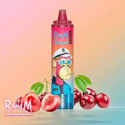 2025 Bestseller RandM Tornado 15000 Züge Einweg E-Zigarette 25 ml E-Liquid mit 0 % 2 % 3 % 5% Nikotinsalz und 850 mAh Akku — Kirsche (1)