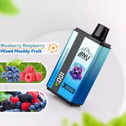 2025 Hot Vape ANU 30000 Züge Doppelter Geschmack Einweg E-Zigarette Wiederaufladbar 0 % 2 % 5 % Niedriger Nikotingehalt 5-7 Tage Schneller Versand – Blaubeere Himbeere & Gemischte Schimmelfrüchte Schme