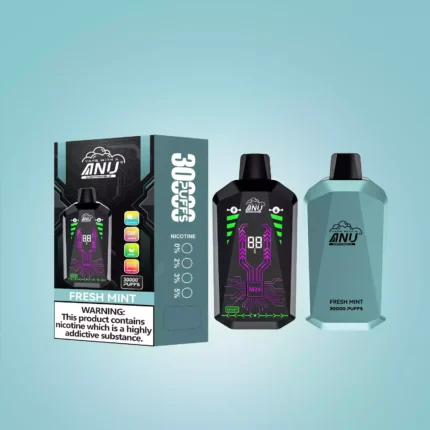 2025 Neue Produkte ANU Star 30000 Züge Einweg E-Zigarette Einzelverkauf Lieferung in 5 bis 7 Tagen mit Nikotin 0 % 2 % 3 % 5 % und Mesh Coil 1.0 Ohm — Frische Minze Flavours 2