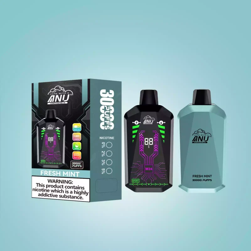 2025 Neue Produkte ANU Star 30000 Züge Einweg E-Zigarette Einzelverkauf Lieferung in 5 bis 7 Tagen mit Nikotin 0 % 2 % 3 % 5 % und Mesh Coil 1.0 Ohm — Frische Minze Flavours 2