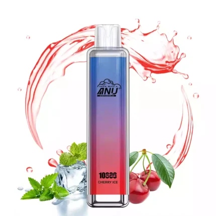 ANU Crystal 10000 Züge Einweg E-Zigarette Einzelverkauf mit 18 ml E-Liquid und Typ-C Ladeanschluss — Kirsche Eis Flavours 2
