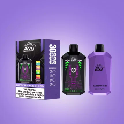ANU Star 30000 Züge Einweg E-Zigarette Der günstigste Preis Lieferung in 5 bis 7 Tagen mit 22 ml E-Liquid – Blaubeere Razz Kirsche Flavours 1