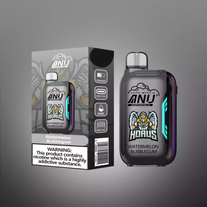 ANU Vista 30000 Züge Einweg E-Zigarette Der günstigste Preis Wiederaufladbar Typ-C mit 22 ml E-Liquid und 650 mAh Akku — Wassermelone Kaugummi Flavours 1