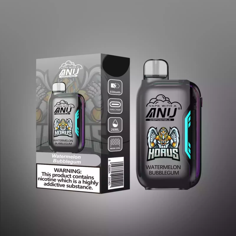ANU Vista 30000 Züge Einweg E-Zigarette Der günstigste Preis Wiederaufladbar Typ-C mit 22 ml E-Liquid und 650 mAh Akku — Wassermelone Kaugummi Flavours 1