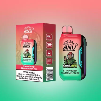 ANU Vista 30000 Züge Einweg E-Zigarette – Der günstigste Preis, Typ-C Wiederaufladbar mit 22 ml E-Liquid – Erdbeere Wassermelone Eis Flavours 1