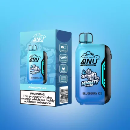 ANU Vista 30000 Züge Einweg E-Zigarette – Der günstigste Preis und schnelle Lieferung mit Nikotin 0 %, 2 %, 3 %, 5 % und Mesh Coil 1.0 Ohm — Blaubeere Eis Flavours 1