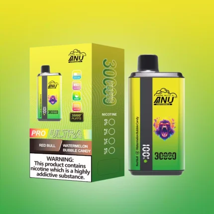 Der günstigste ANU 30000 Züge Doppelter Geschmack Einweg E-Zigarette wiederaufladbar 0 % 2 % 3% 5% Nikotingehalt Lieferung in 5 bis 7 Tagen Bestseller 2025 — Red Bull & Wassermelone Bonbon Flavours