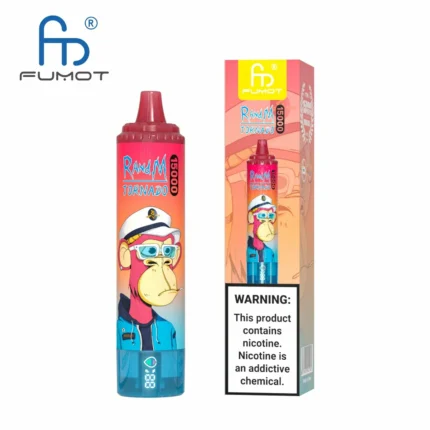 Direkt vom Hersteller RandM Tornado 15000 Züge Einweg E-Zigarette 25 ml E-Liquid mit 0 % 2 % 3 % 5% Nikotinsalz — Blau Razz Kirsche (1)