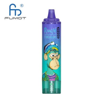 Günstigste RandM Tornado 15000 Züge Einweg E-Zigarette 25 ml E-Liquid mit Mesh Coil und RGB-Design — Blaubeere auf Eis (4)