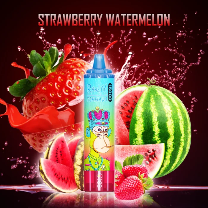 Guenstigste RandM Tornado 15000 Zuege Einweg E Zigarette mit 0 2 3 5 Nikotinsalz und 850 mAh Akku — Erdbeere Wassermelone 3