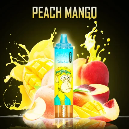 Günstigste RandM Tornado 15000 Züge Einweg E-Zigarette mit Mesh Coil und RGB-Design — Pfirsich Mango
