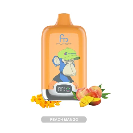RandM Digital Box 12000 Züge Einweg E-Zigarette Bestseller 2025 mit 0 % 2 % 3 % 5% Nikotin und Mesh Coil — Pfirsich Mango Flavours